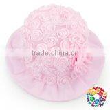 Pink Flower Lace Baby Hat Buckets Soft Cap Baseball Sports Cap Sun Visor Baby Cap Sun thumbnail-2