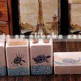 New Ceramic Bathroom Set With Sea Pattern thumbnail-6