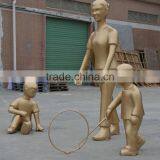 Fiberglass Children Play Sculpture Statue thumbnail-3