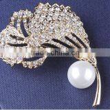 China Latest Fashion Wedding Wholesale Crystal Poppy Pin Rhinestone Brooch thumbnail-1