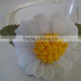 Hot New Bestselling Product Wholesale Handmade Goody Felt Flower Single Daisy Bridal Headband for Girls Made in China thumbnail-1