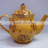 1 Litre Rose Design Ceramic Teapot thumbnail-1