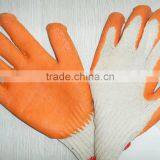 Sunnyhope10"yellow Liner Green ChipT/C Latex Palm Coated Gloves,free Sample Gloves thumbnail-3