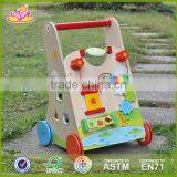 Wholesale High Quality Wooden Baby Push Walker Outdoor Interesting Toy Wooden Baby Push Walker W16E061 thumbnail-2