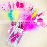 Wholesale Custom Promotional Art and Craft Fancy Feather Flower Pen