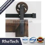 Antique style Soft close sliding barn door hardware spoke wheel two side soft close track