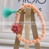 Colorful Bangle Wristband Children Kids Custom Tassel Bead Bracelet thumbnail-4