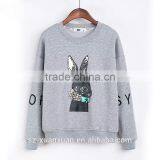Newest Design Pullover O-neck Hoody With Animal Printing for Women thumbnail-4