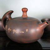 Nixing Pottery Tea Pot Handmade Everything Goes Well TeaPot Ceramic Tea Ware thumbnail-2