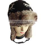 New Winter Warm Soft Double Layer Fashion Knitted Ladies Hats Cheap Majored Factory thumbnail-2