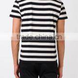 High Quality Striped Black and White Cotton Polo Shirt for Male thumbnail-3