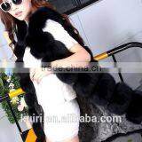 Brand Design 2016real Fox Fur Vest Outerwear Fur Overcoat Long Design O-neck Sweater Vest Waistcoat Women's thumbnail-4