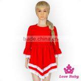 Christmas Dress Girl Clothes With Tassel Application Long Sleeve Children Dress Ball Gown Red thumbnail-1