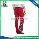 Popular OEM Custom Mens Red Color High Quality 100% Polyester Sublimation Sports Pants With Christmas Tree Pattern thumbnail-2