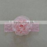 Baby Lace Tulle Headband Cotton Flower Elastic Craft Floral Kids Hairband 2016 Wholesale thumbnail-3