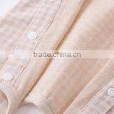 Wholesale Quality Baby Clothing Organic Cotton Onesie Baby Romper Plaid thumbnail-5