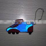 Custom Printed Promotional High Light Soft Pvc Reflective Keychain thumbnail-4