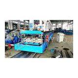 Corrugated Sheet Metal Deck Roll Forming Machine 22KW With Hydraulic Cutting System