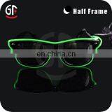 New Wholesale Led Flash Party Wear Half Frame EL Wire Glasses Sunglasses thumbnail-1