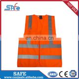 CE safety silver reflective fabric polyester vest