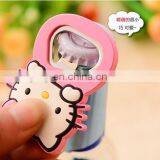 promotion creative cartoon character rubber fridge magnet with beer bottle opener