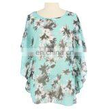 Foral Print Chiffon Woman Summer Poncho Women Apparel