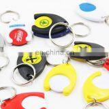 Plastic Trolley Token Keyring With Printed Logo thumbnail-1