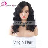 Hot Selling Factory Price Undetectable Natural Hairline super wave human hair lace front wig