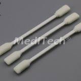 DOUBLE HEADED FOAM SWABS WITH WHITE PLASTIC HANDLE