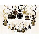 XL022 Holiday Supplies 2019 New Year Party Decoration New Year Hanging Swirls Decoration thumbnail-3