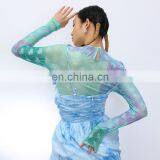 TWOTWINSTYLE Print Hit Color Casual O Neck Long Sleeve Elastic Fabric Slim Women T-Shirt thumbnail-5