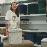 New Design Plush Folding Stool Storage Stool Ottoman With Storage thumbnail-1