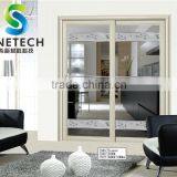 Ivory Wood Frames Tempered Glass for Partition Sliding Doors thumbnail-2