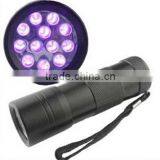 12LED Cheap Aluminum UV Led Flashlight thumbnail-3