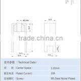 50A PCB Terminal Brass With Screw M3 AO-10-4J-N1 5*8mm Center Space thumbnail-2