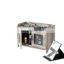Bathroom Countertop Wooden Cabinet With Glass Windows thumbnail-1