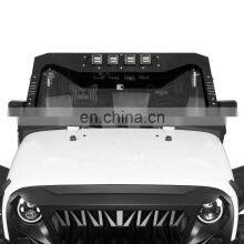 Windshield Frame Cover Visor Cowl Armor With LED Light Fit Jeep Wrangler thumbnail-2