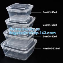 Disposable Sauce Cups With Lid Food Storage Containers Boxes Package Box&Lid Portable Disposable Portable Plastic Cups