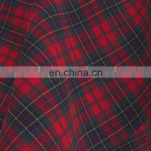 Hot Selling Red Check Design Polyester Rayon Yarn Dyed Fabric For Garments thumbnail-3