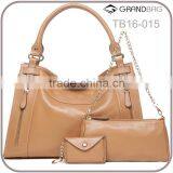 New genuine leather women bags 3 set leather bag chain shoulder bag clutch bag