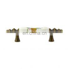 Ceramic Zinc Alloy Cabinet Drawer Door Handles Pulls