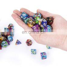 Custom Wholesale 7 Pieces Dice Role Playing Polyhedral Dice for Dungeons and Dragons Games Acrylic Plastic Double-color Dice thumbnail-2