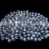 7x5 mm Rainbow Moonstone Cabochon Gemstone / 7x5 mm Rainbow Moonstone Loose Gems / Blue Fire Rainbow Moonstone thumbnail-2