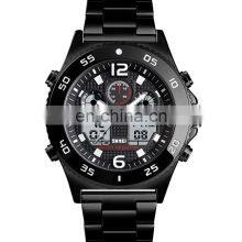 Skmei 1538 Stainless Steel Strap Waterproof Men Digital Watch Roes Gold Wristwatch Led thumbnail-3