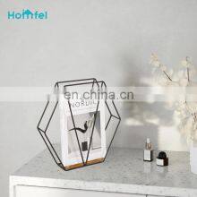 Metal Iron Wire Newspaper Bookcase Wholesale Bookshelf Trending 6 Slot Triangle Shape Desktop Magazine File Holder FOB Reference thumbnail-3