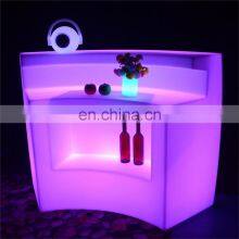 Illuminated Led Bar Counter Mobile Portable Restaurant Outdoor Furniture Led Lighted up Bar Counter Table Chair for Sale thumbnail-5