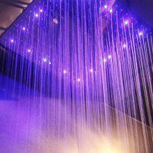 LED Shower Head Stainless Steel Ceiling Square Showerhead With Shower Arm 60x60cm Sanitary Shower System