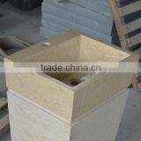 Unique Design Hotel Decoration Bathroom Beige Marble Sinks thumbnail-4