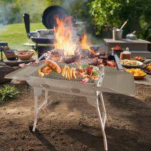 Portable Charcoal BBQ Grill | Stainless Steel Charcoal Grill Easy to Clean Surface Grill thumbnail-4