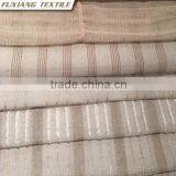 100% Polyester Faxu Linen Stripe Window Curtain Fabric thumbnail-2